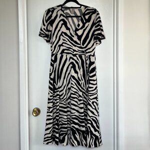 H&M Zebra Print Wrap Dress